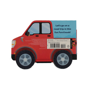 back of a red truck childrens book shaped like a truck