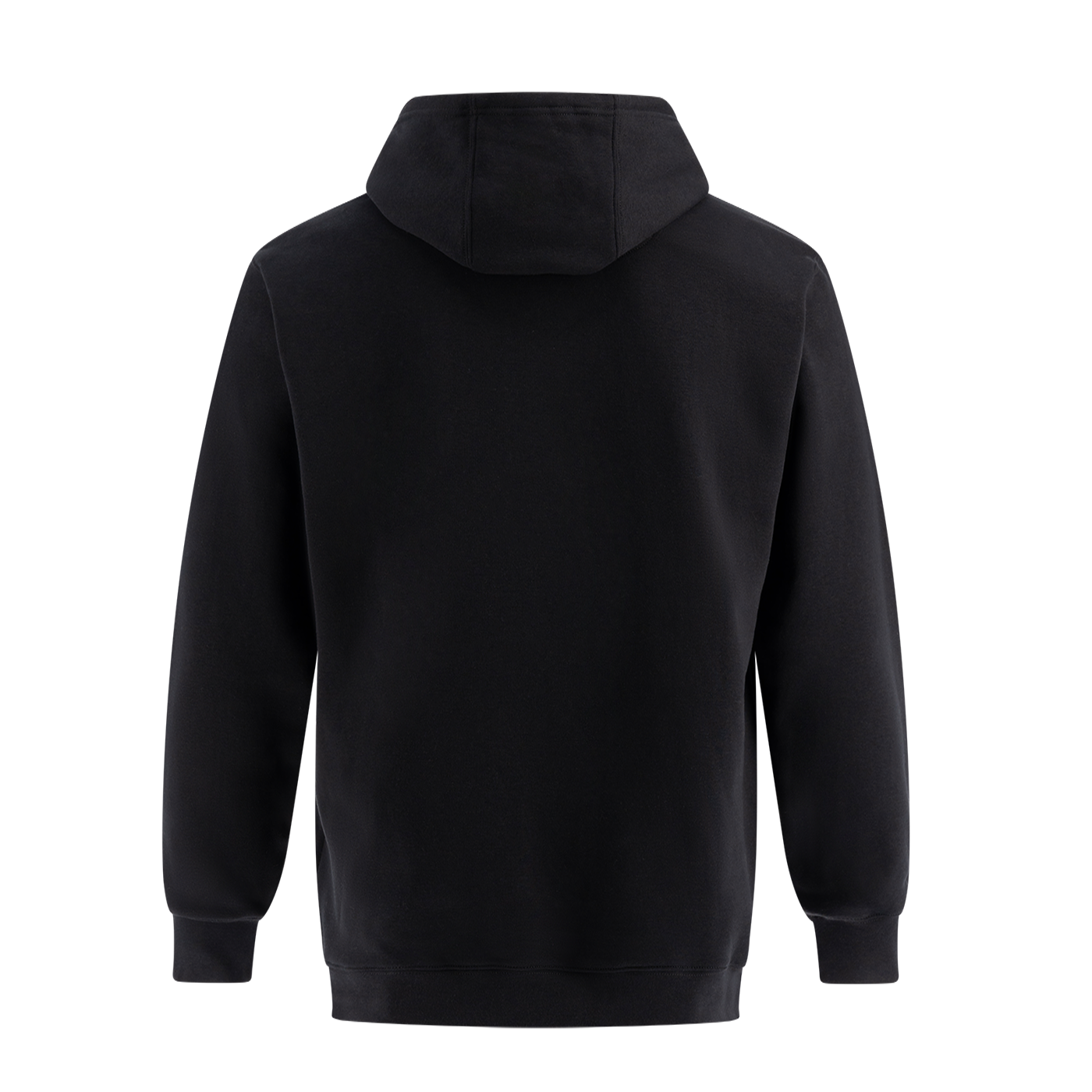 back of black hoodie