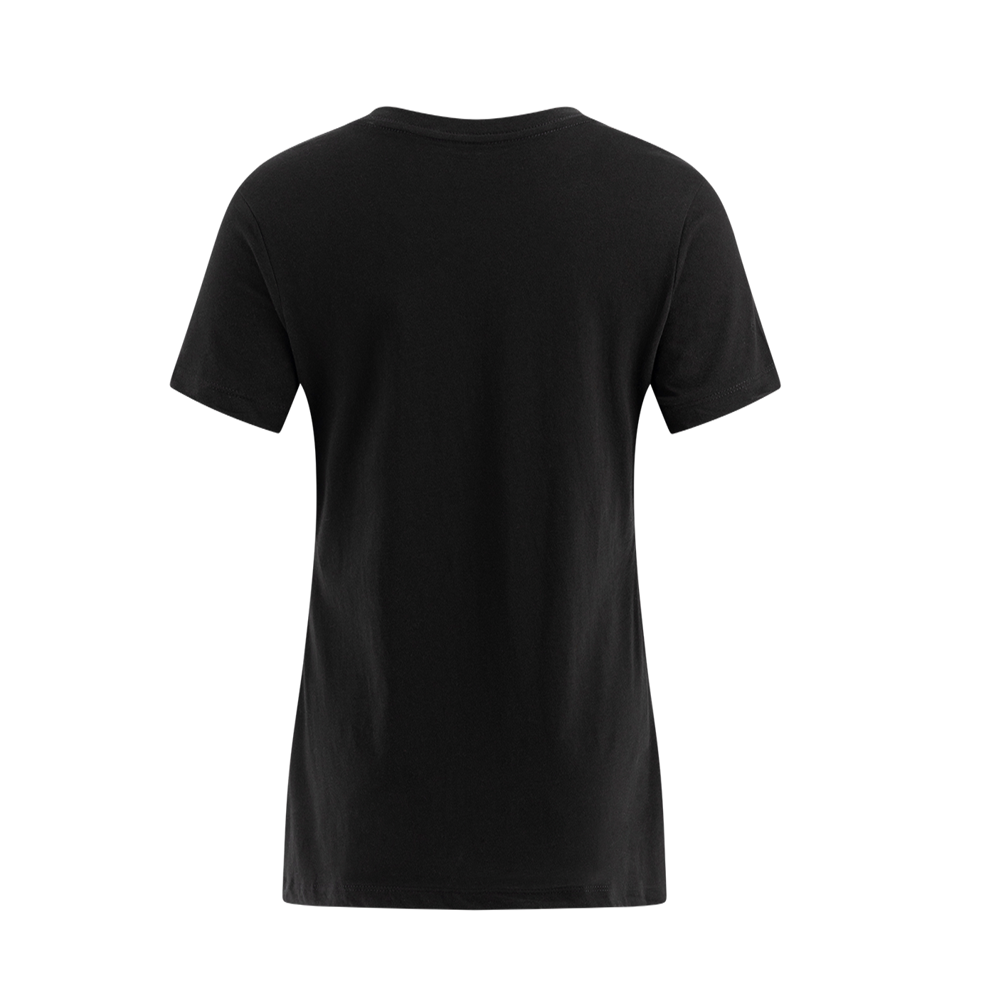 back of black women's t-shirt