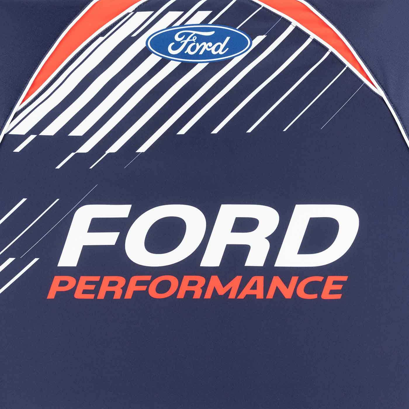 Ford Performance logo on a dark blue background with red and white accents.
