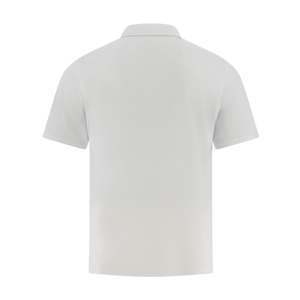 White polo shirt on a white background