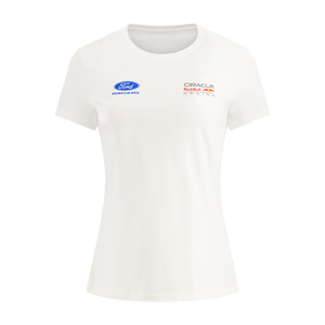 White t-shirt with Ford Racing and Oracle Red Bull logos on a white background