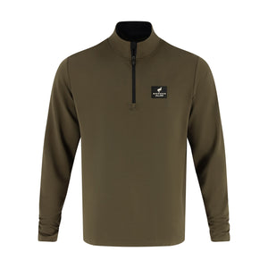 dark green quarter zip with a Ford Bronco patch on a white background