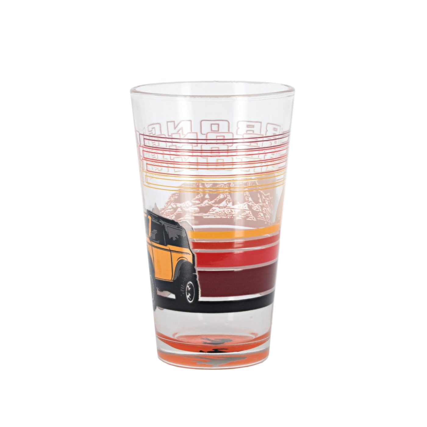 Ford Bronco 16oz Striped Desert Scene Pint Glass