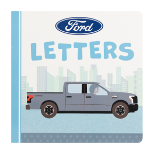 Cover of the 'Ford Letters Book' featuring an illustration of a Ford truck with the Ford logo above and a cityscape background.