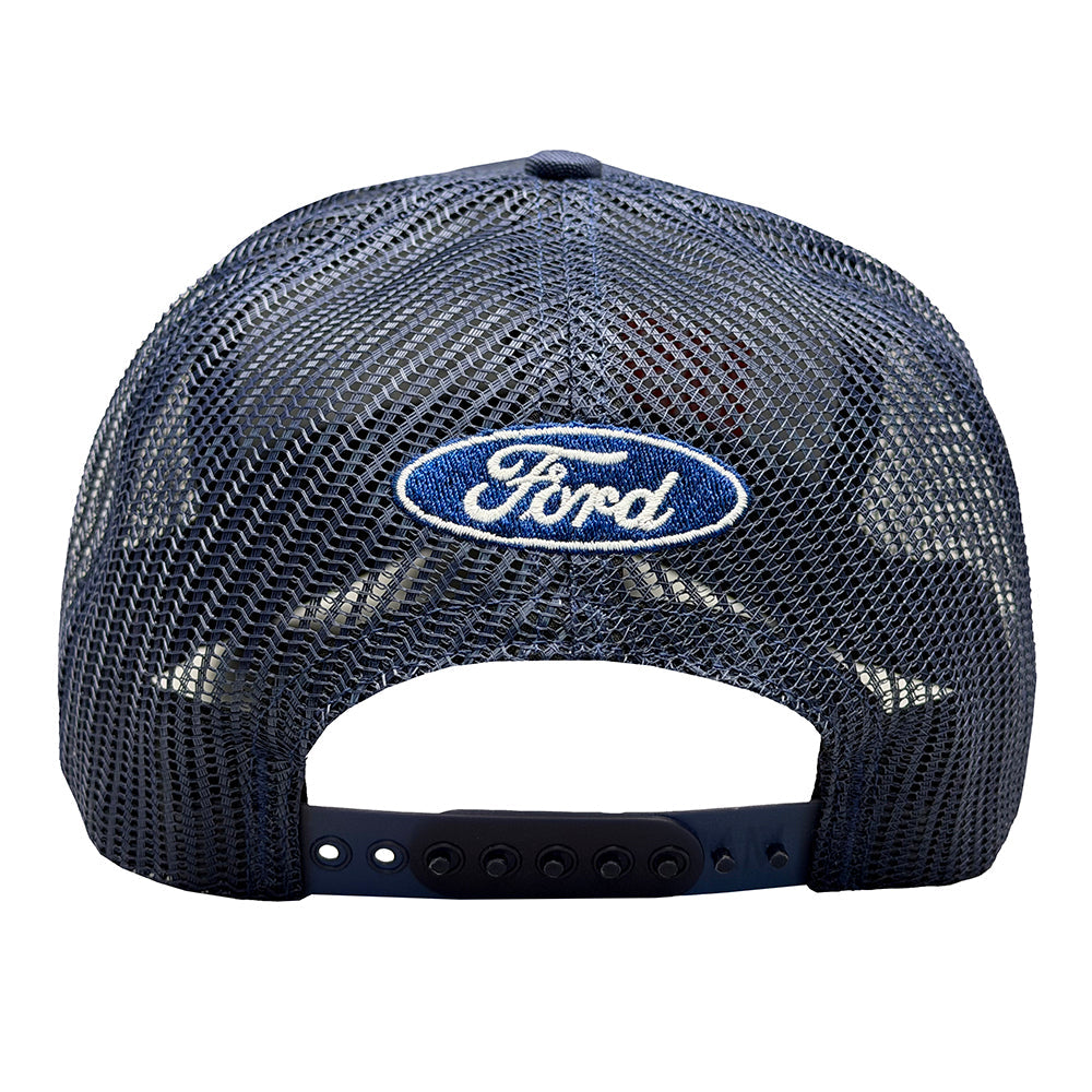 Navy blue mesh cap with Ford logo on a white background