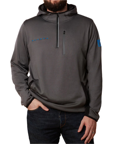 Ford Trucks Ranger Men's 1/2 Zip Hooded Grid Fleece - Lifestyle