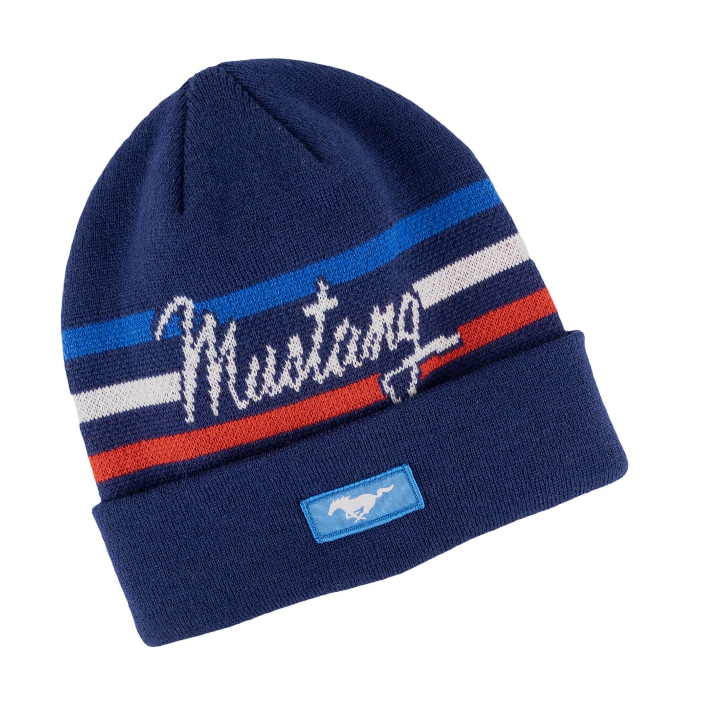 Stripe Mustang Merchandise Hat- Official Knit Ford Ford