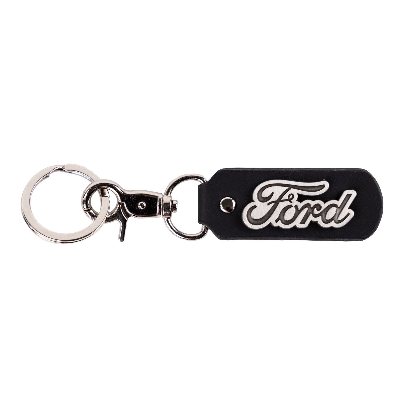Ford Script Leather Keychain- Official Ford Merchandise