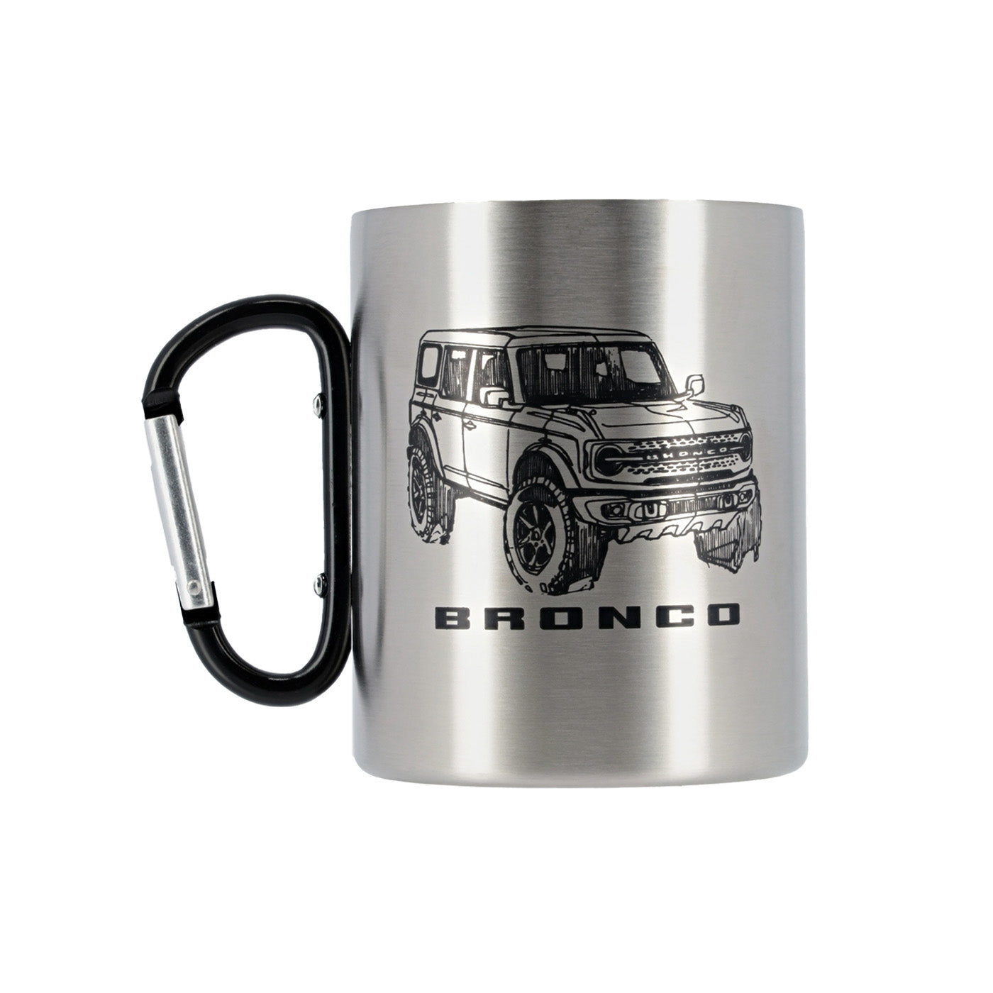 Ford Bronco Built Wild Mountains Enamel Mug