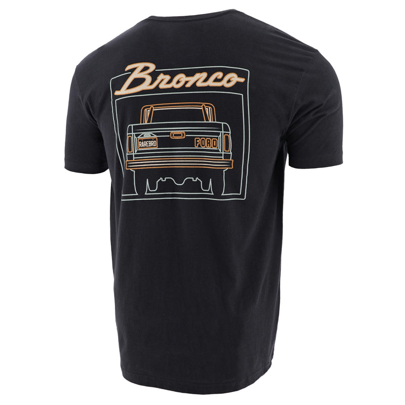 Ford Bronco Men's Neon Sign T-Shirt - Back View