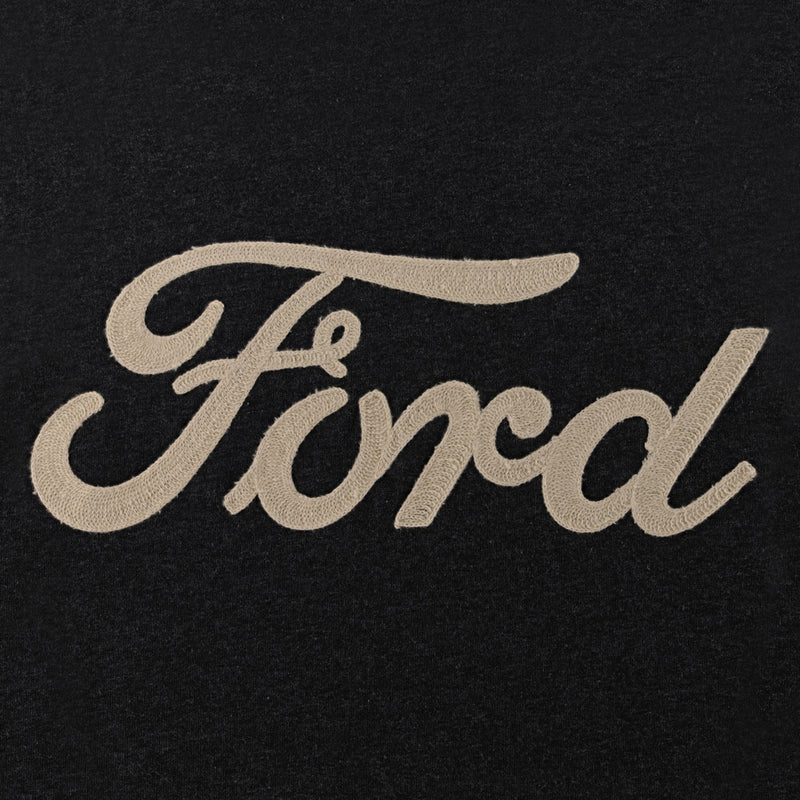 Ford Logo Men's Crew Pullover Fleece - Close Up
