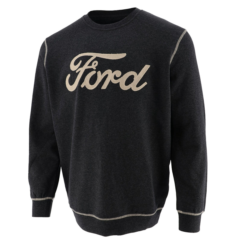 Ford Logo Men's Crew Pullover Fleece - Front View