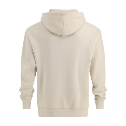Beige hoodie on a white background