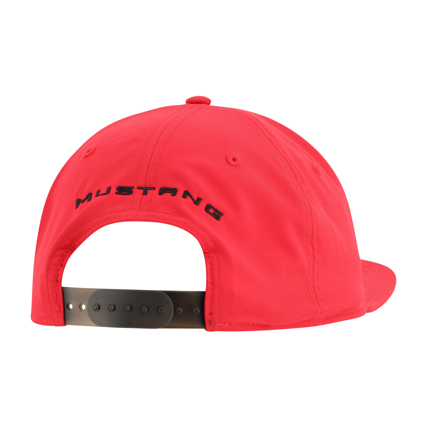 Red cap with 'Mustang' logo on a white background