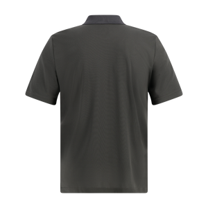Dark gray polo shirt on a white background