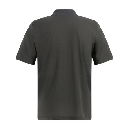 Dark gray polo shirt on a white background