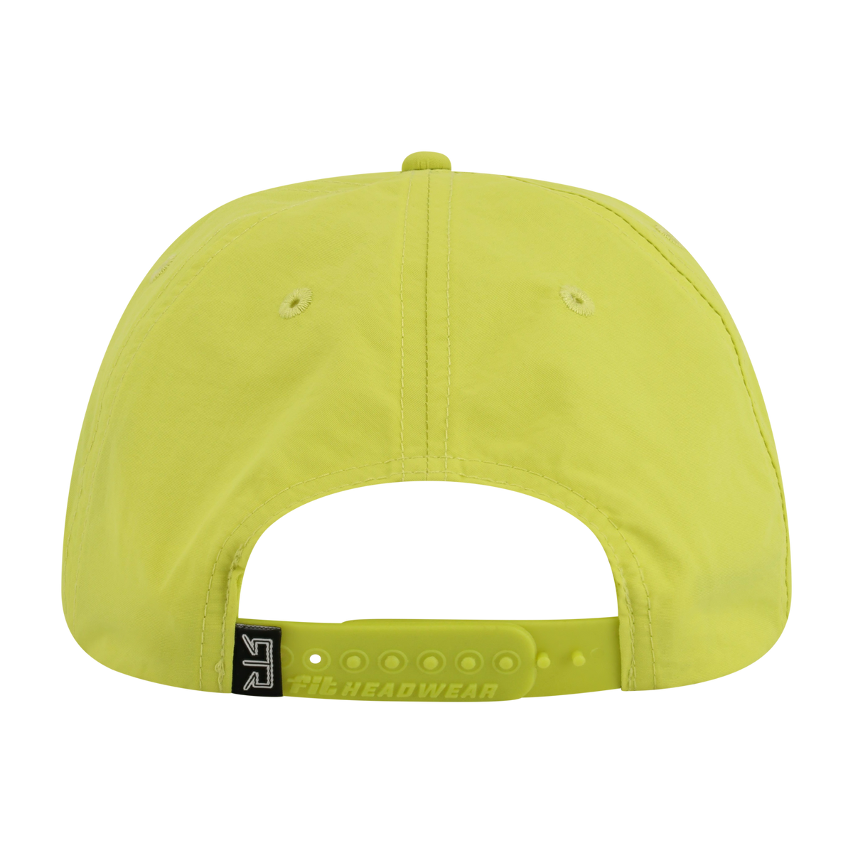 Yellow cap with a visible brand logo on a white background