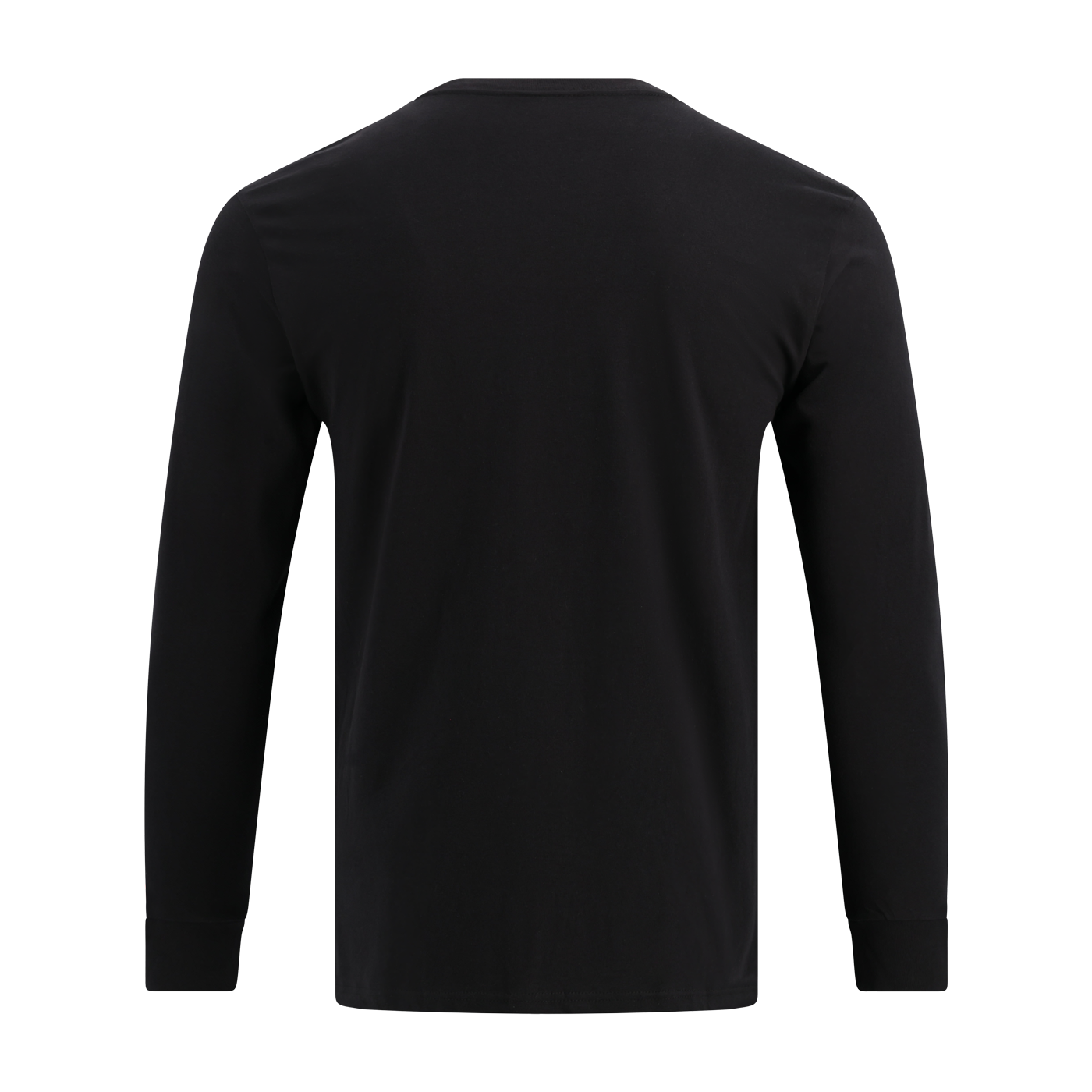 Black long-sleeve shirt on a white background