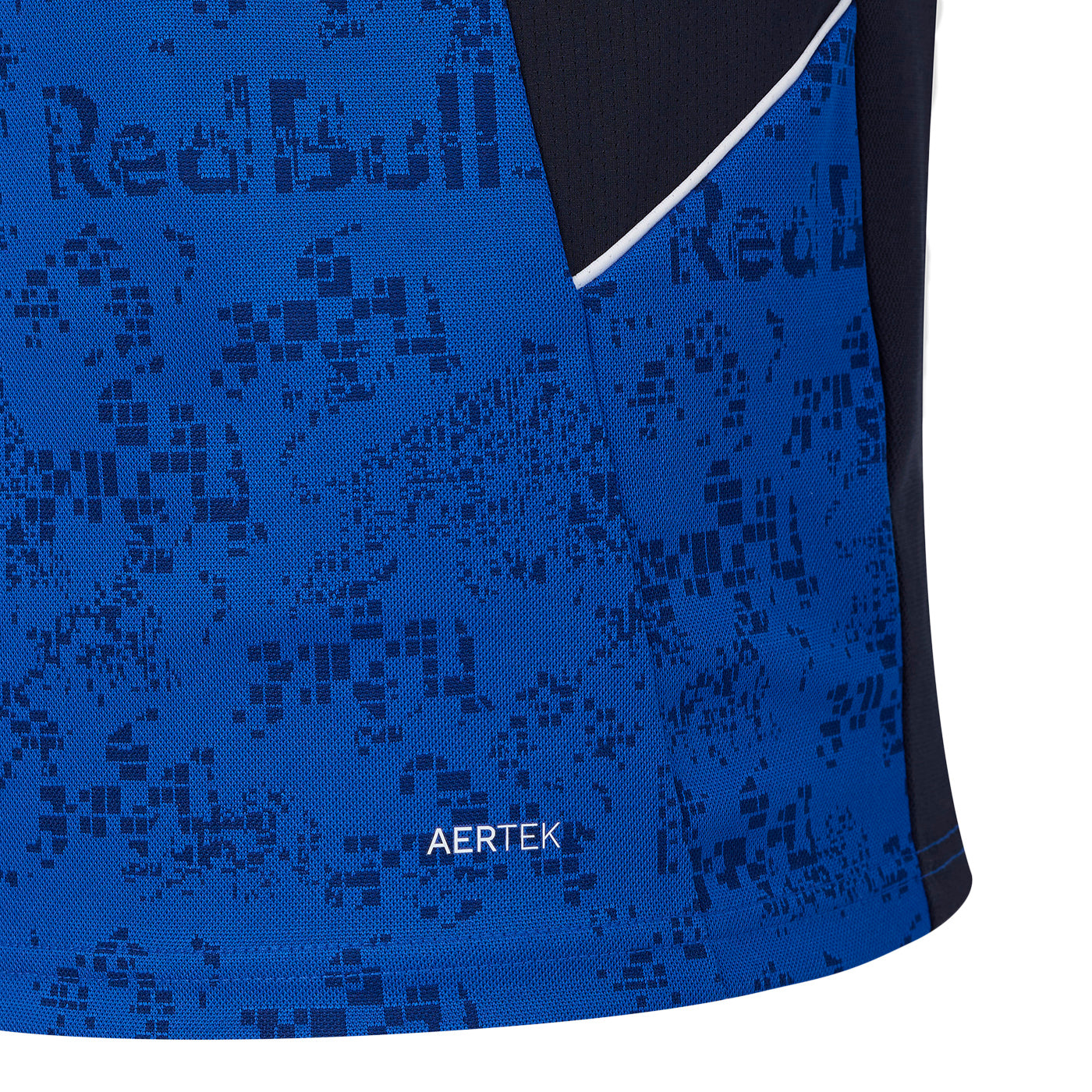 Blue athletic shirt with Red Bull and AERTEK branding