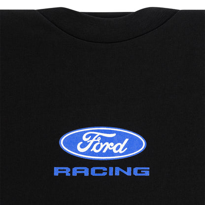 Black sweatshirt with Ford Racing logo on a black background