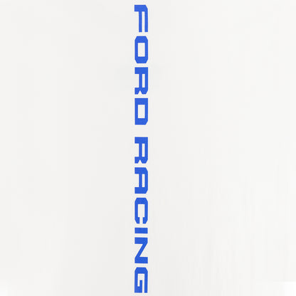 Ford Racing logo in blue on a white background
