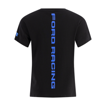 Black t-shirt with 'Ford Racing' text on the back against a white background