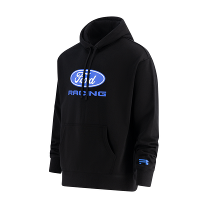 Black hoodie with Ford Racing logo on a white background