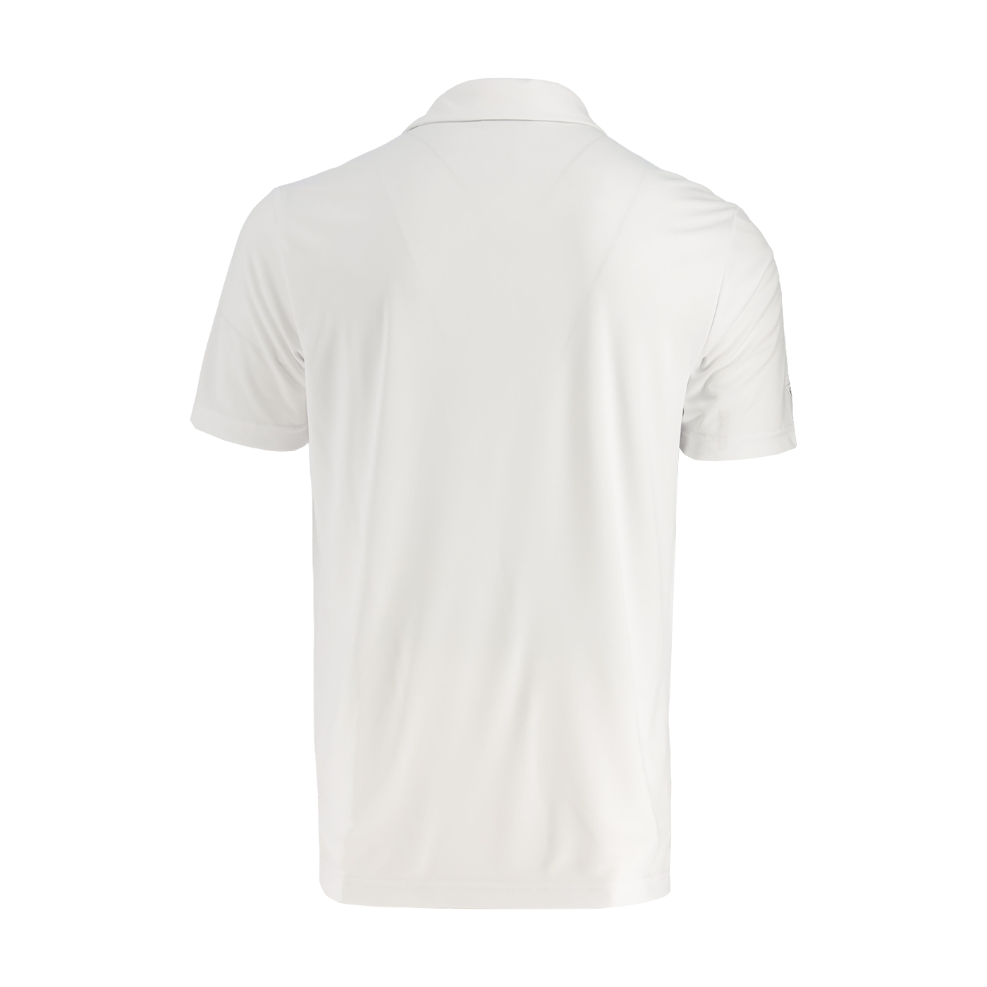 back of white polo shirt