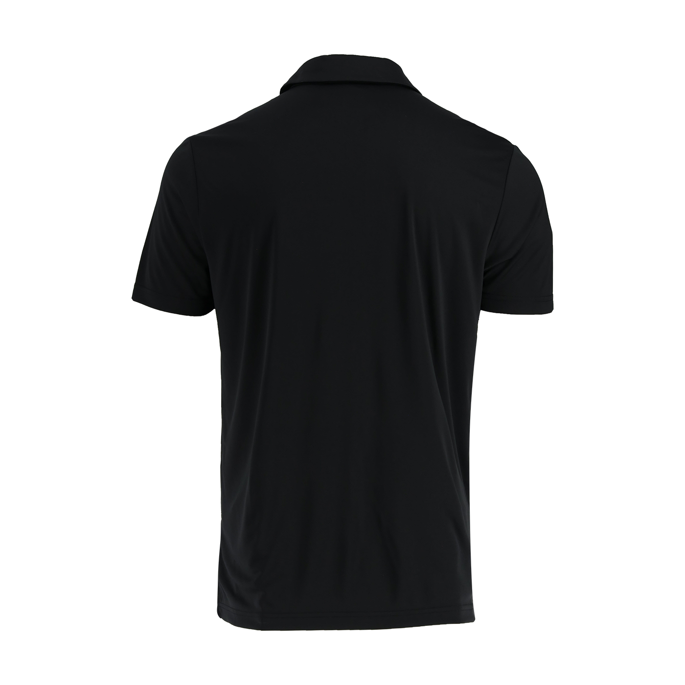 back of black mens polo