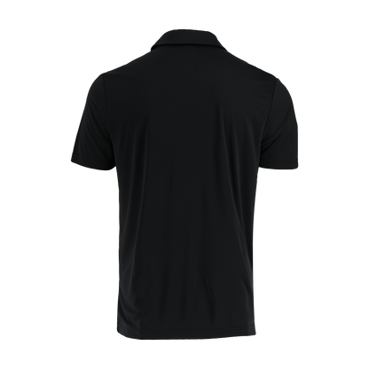 back of black mens polo