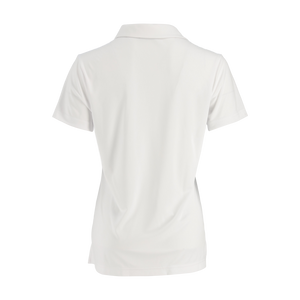 back of white womens polo 