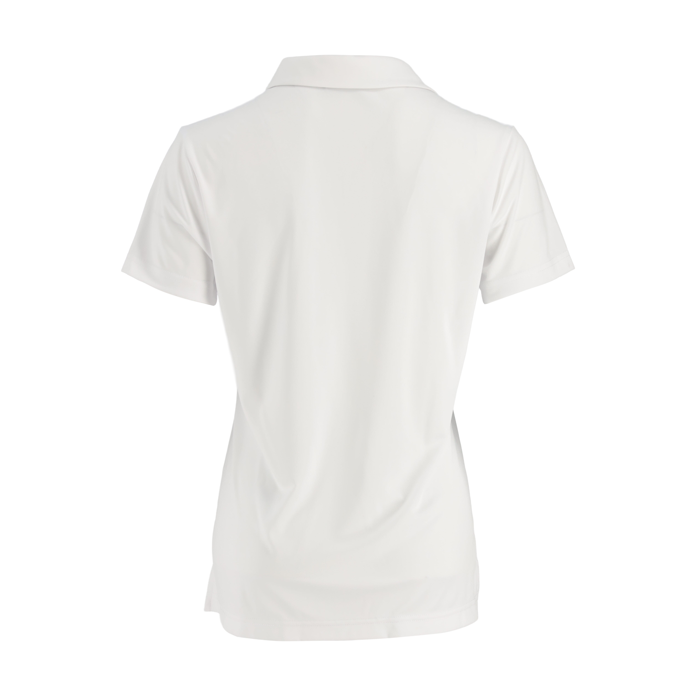 back of white womens polo 