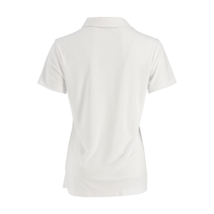 back of white womens polo 