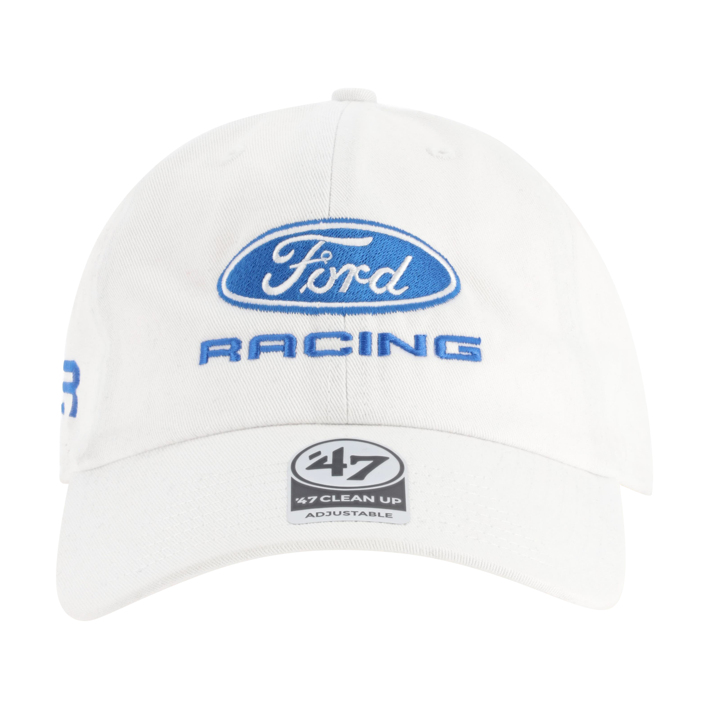 White cap with Ford Racing logo and '47' brand on a white background