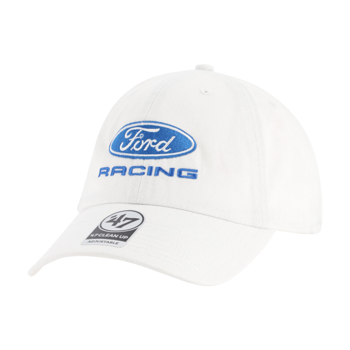 White cap with Ford Racing logo on a white background