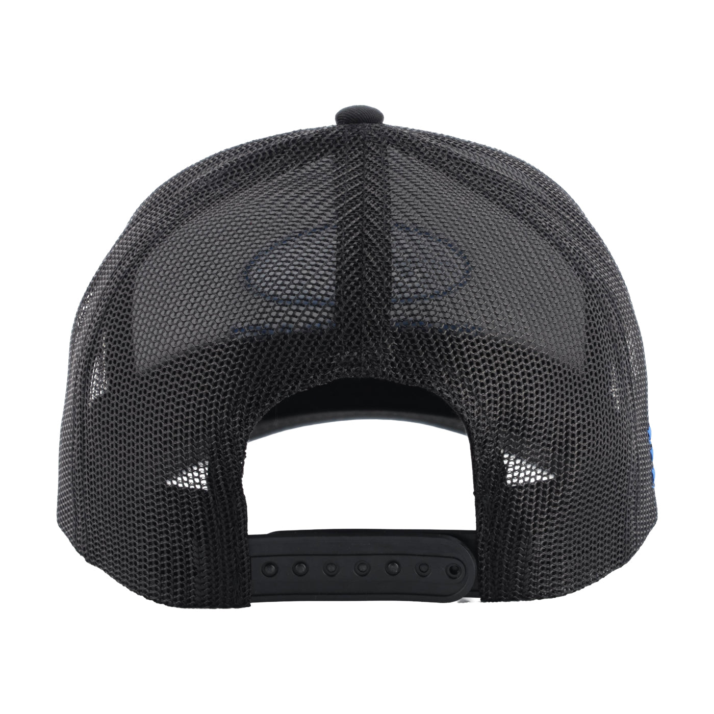 Black mesh cap on a white background