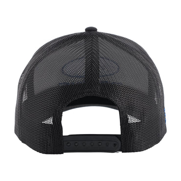 Black mesh cap on a white background