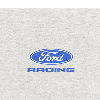 Ford Racing logo on a textured gray background