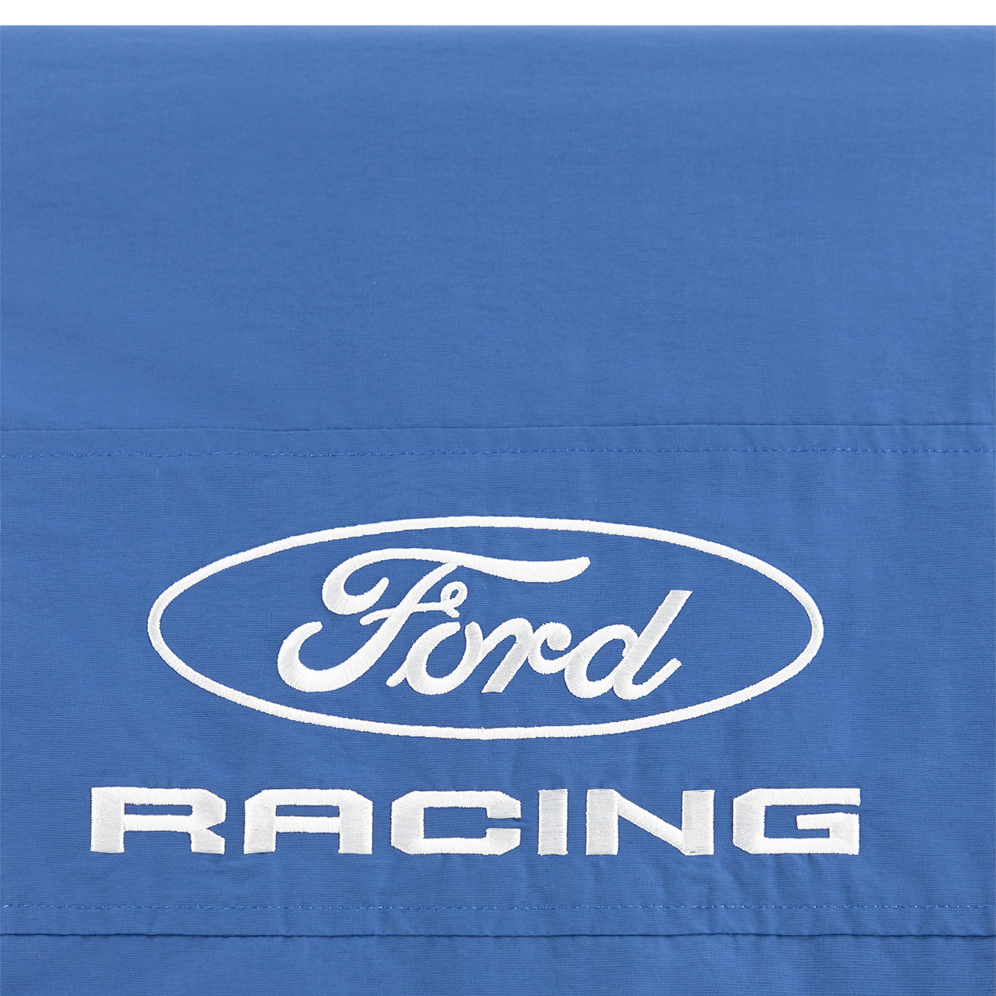 Ford Racing logo on a blue background