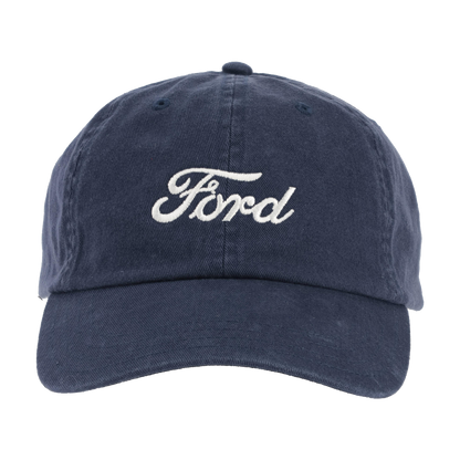 navy blue ford script hat