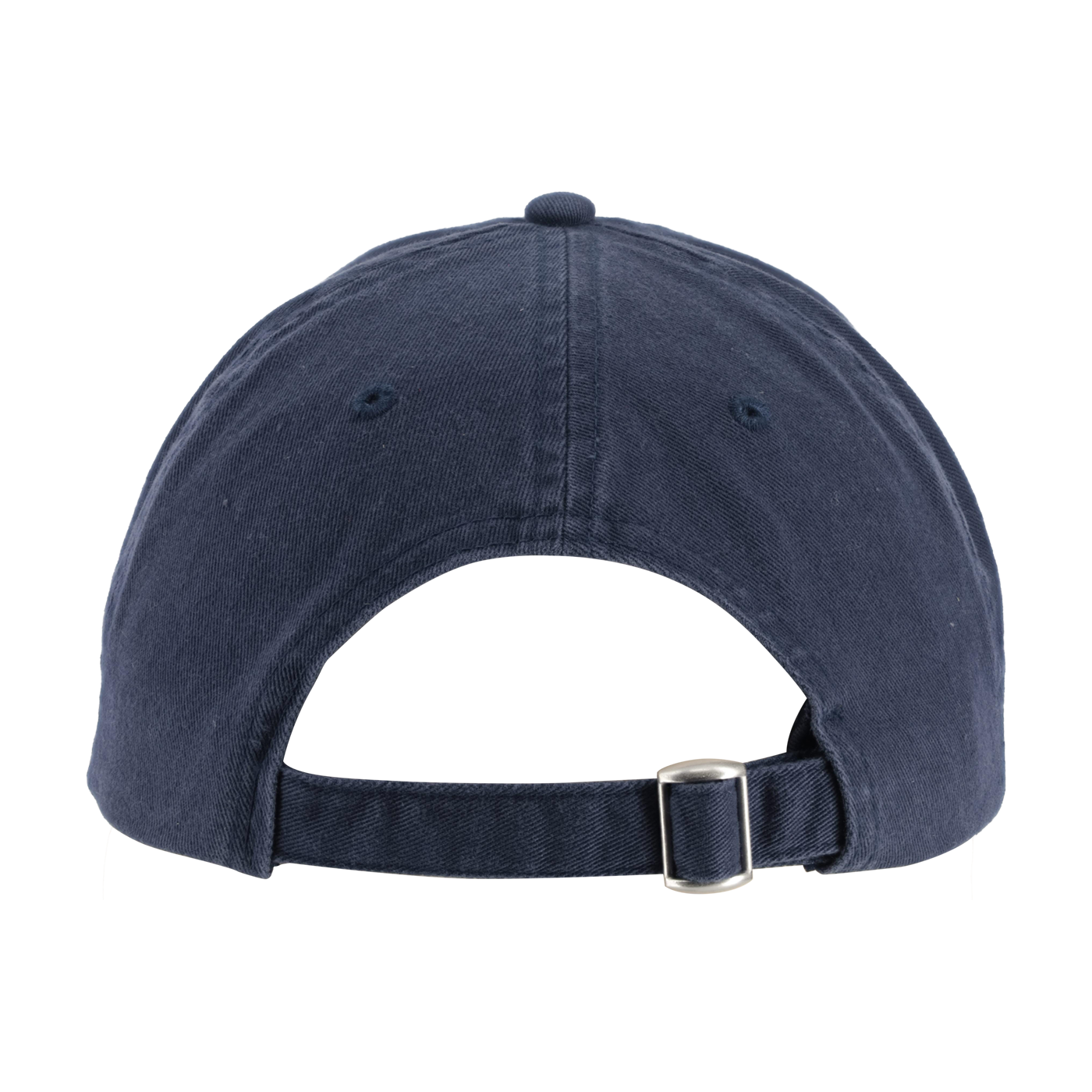 back of navy blue slide back hat