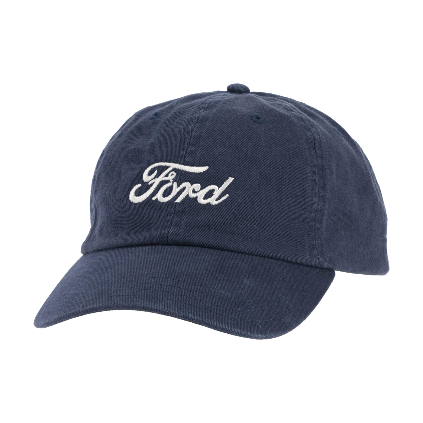 navy blue white ford script hat