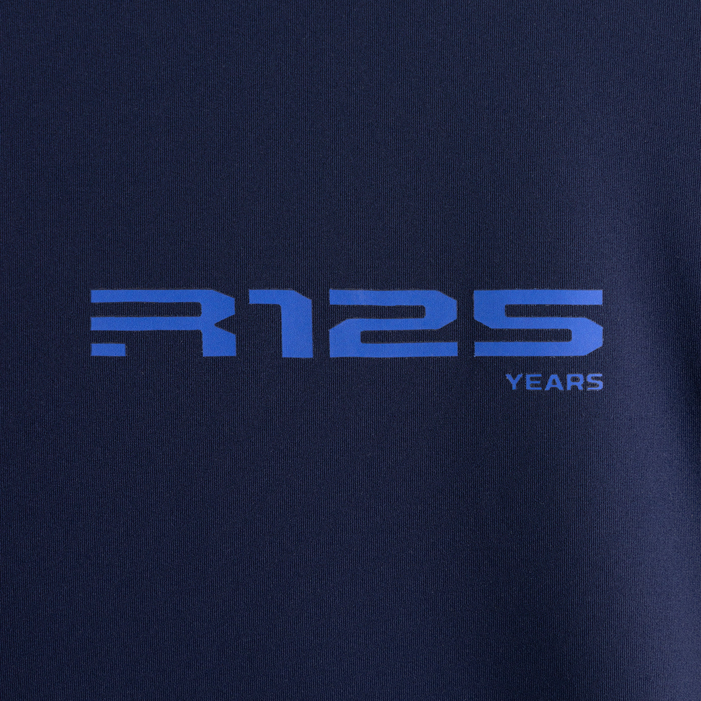 F125 years logo on a navy blue background