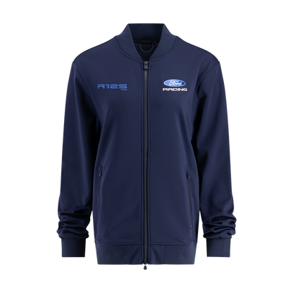 navy blue zip up jacket with R125 and Ford racing logo