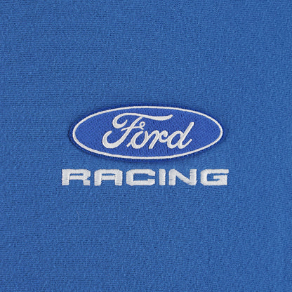 Ford Racing logo on a blue background
