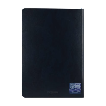 navy blue Ford notebook on a white background
