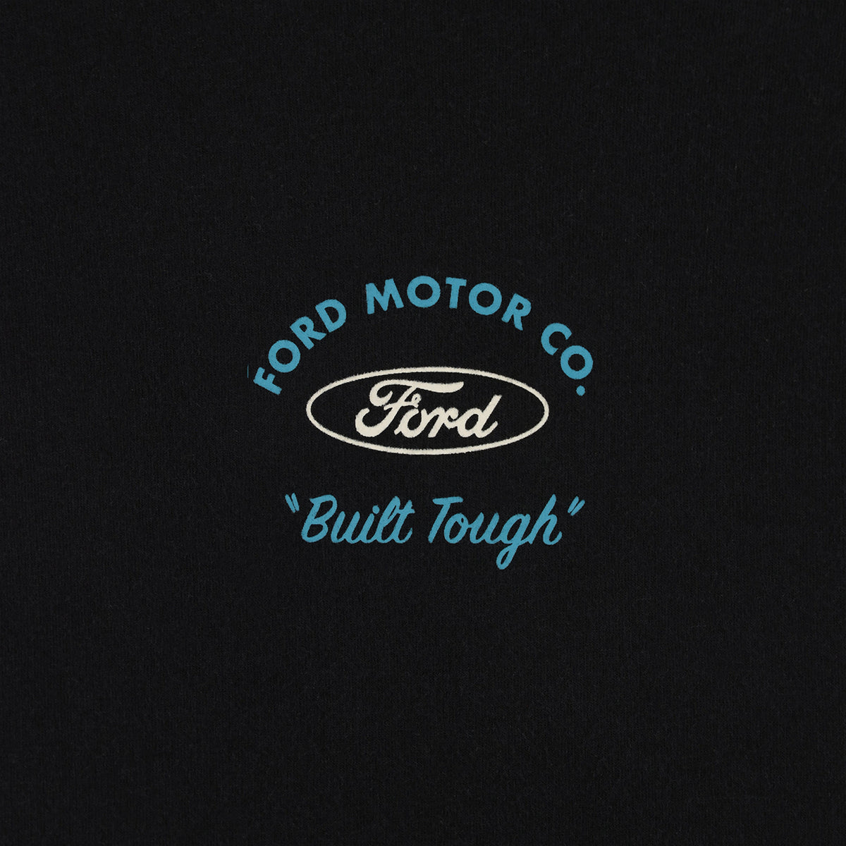 Ford Motor Co. logo with 'Built Tough' text on a black background