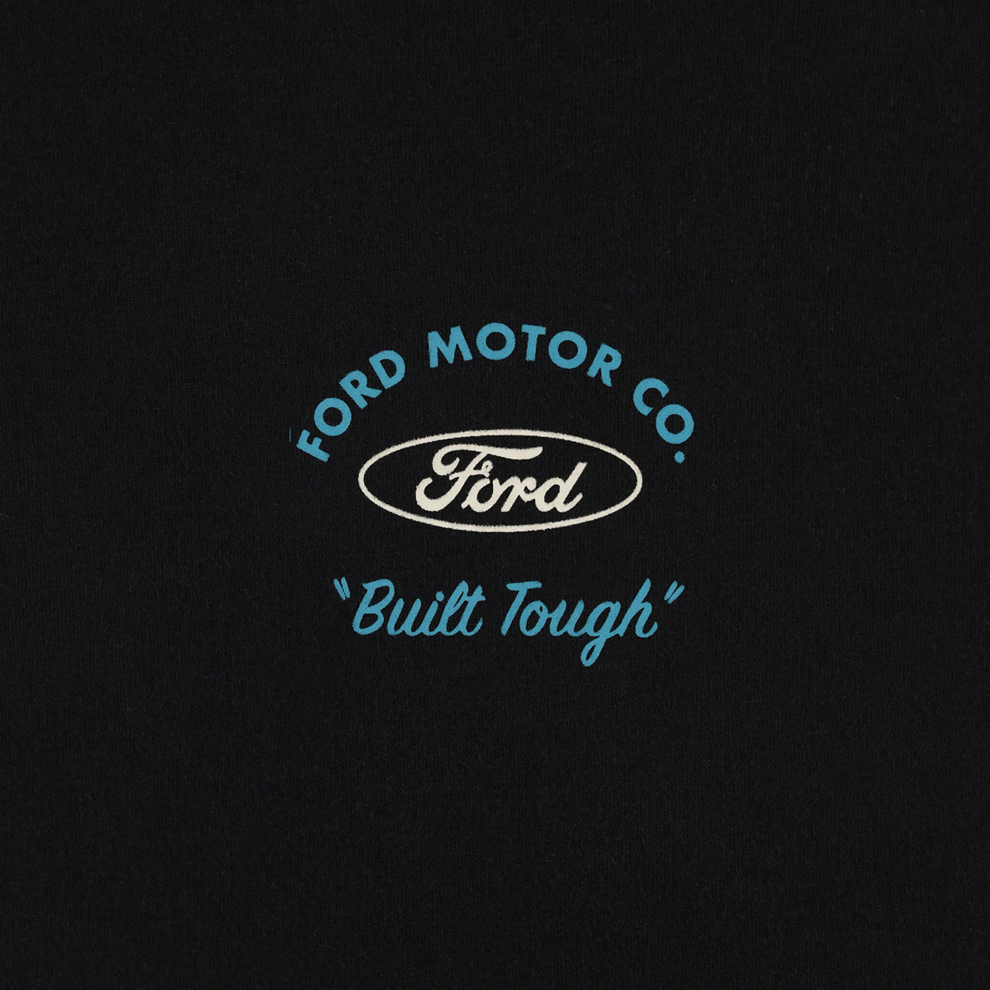 Ford Motor Co. logo with 'Built Tough' text on a black background