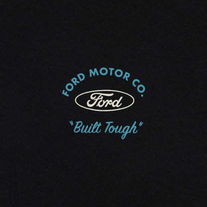 Ford Motor Co. logo with 'Built Tough' text on a black background